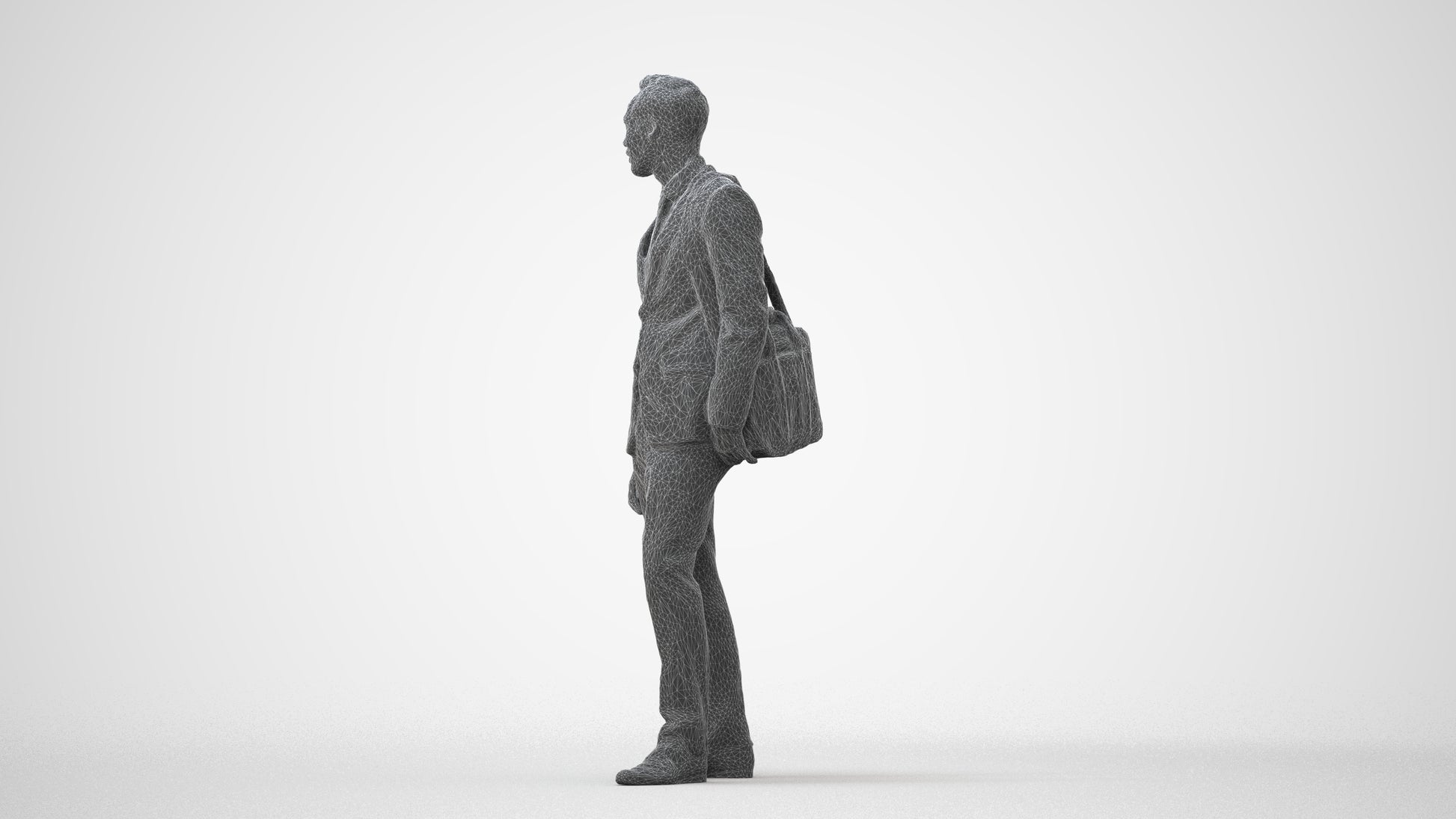 realistic 3D man business, scanned archviz people for Blender and 3ds Max, square thumbnail