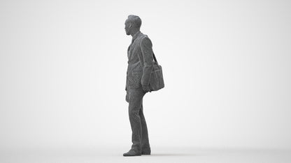 realistic 3D man business, scanned archviz people for Blender and 3ds Max, square thumbnail