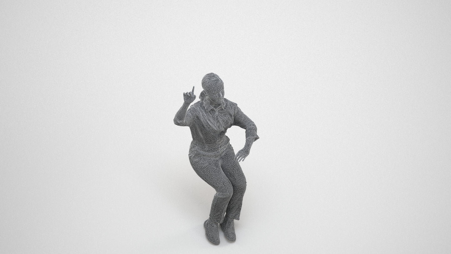 realistic 3D girl kids, scanned archviz people for Blender and 3ds Max, wireframe three-quarter view