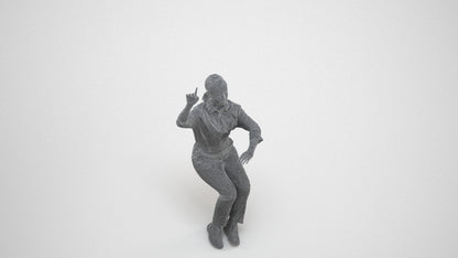 realistic 3D girl kids, scanned archviz people for Blender and 3ds Max, wireframe three-quarter view