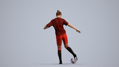realistic 3D girl sport, scanned archviz people for Blender and 3ds Max, front view render