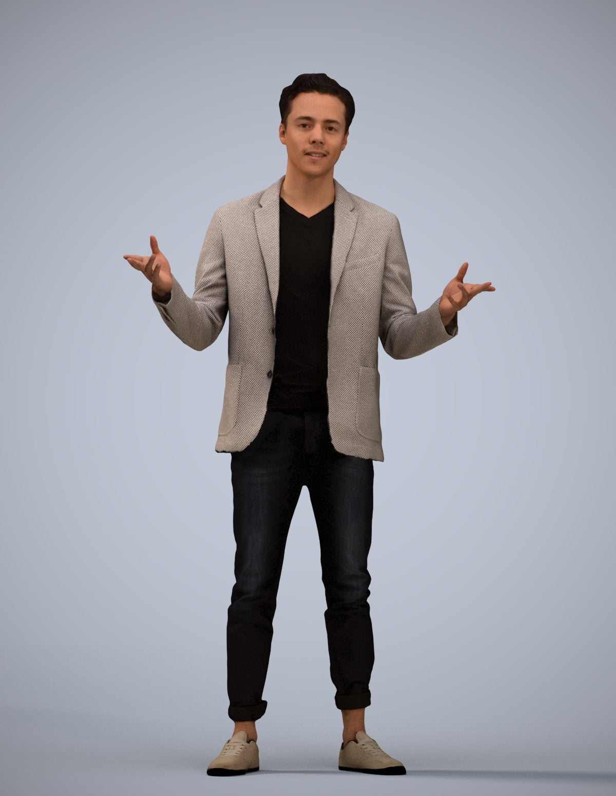realistic 3D people man business, render-ready for V-Ray and Corona, FBX OBJ