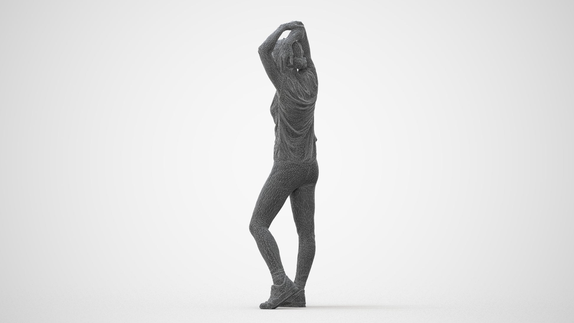 realistic 3D people woman sport, render-ready for V-Ray and Corona, FBX OBJ, square thumbnail