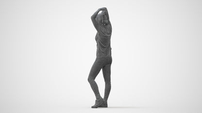 realistic 3D people woman sport, render-ready for V-Ray and Corona, FBX OBJ, square thumbnail
