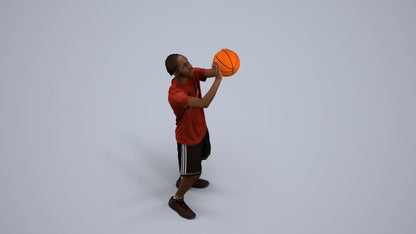 scanned 3D boy sport, photogrammetry people for Enscape and V-Ray, back view render