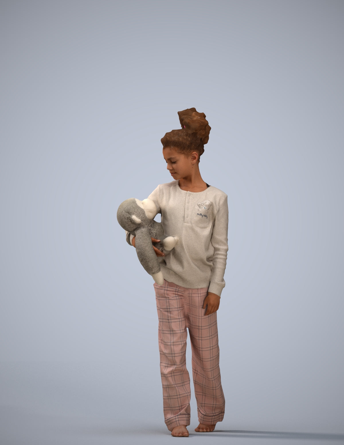 realistic 3D people girl kids, render-ready for V-Ray and Corona, FBX OBJ