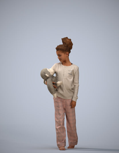 realistic 3D people girl kids, render-ready for V-Ray and Corona, FBX OBJ