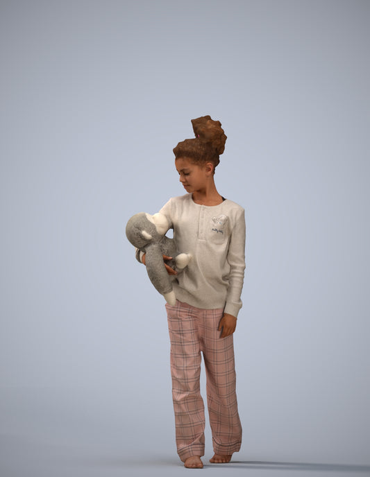 realistic 3D people girl kids, render-ready for V-Ray and Corona, FBX OBJ