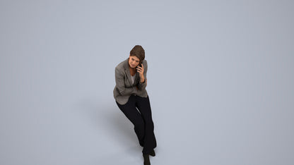 photogrammetry 3D woman business, realistic human model archviz FBX, back view render