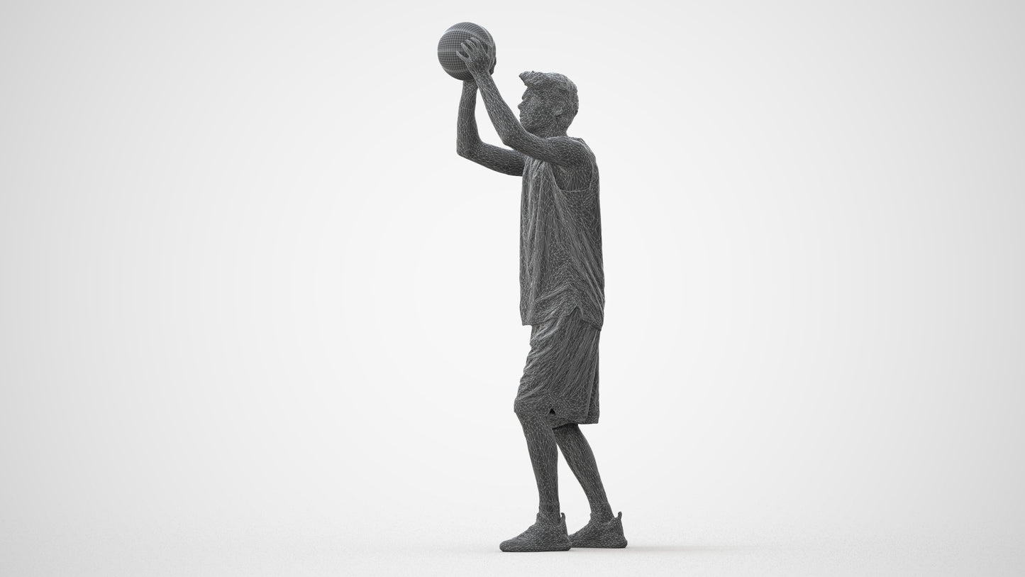 3D people model man sport, scanned human for 3ds Max rendering, square thumbnail