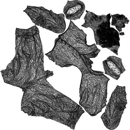 3D people model man hospitality, scanned human for 3ds Max rendering, wireframe top-down view
