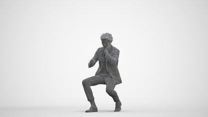realistic 3D people man business, render-ready for V-Ray and Corona, FBX OBJ, three-quarter front view render