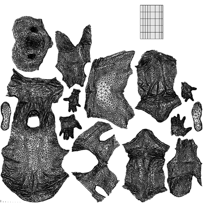 realistic 3D human man casual sitting, archviz people FBX OBJ for Blender, wireframe top-down view