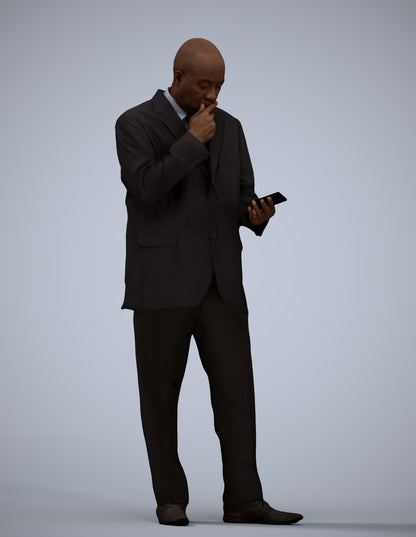 photogrammetry 3D man business, realistic human model archviz FBX
