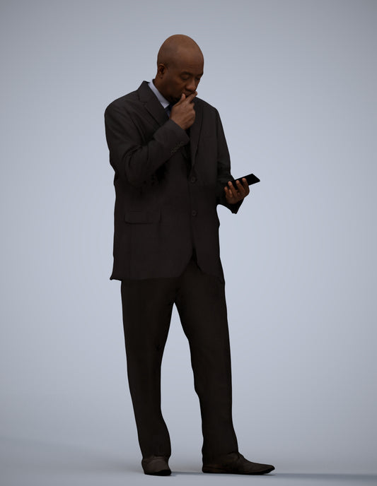 photogrammetry 3D man business, realistic human model archviz FBX