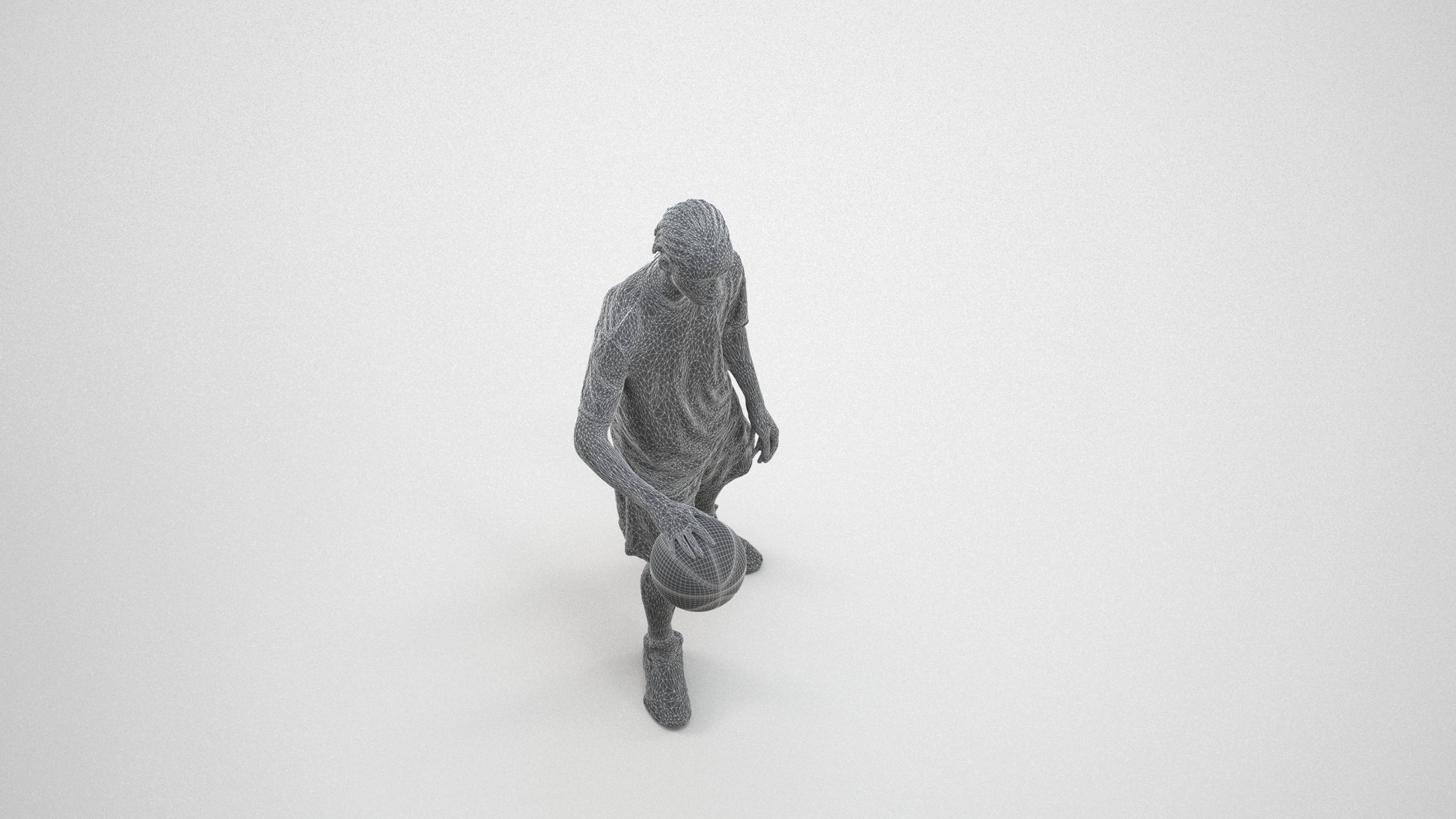 realistic 3D people boy sport kids, render-ready for V-Ray and Corona, FBX OBJ, wireframe three-quarter view