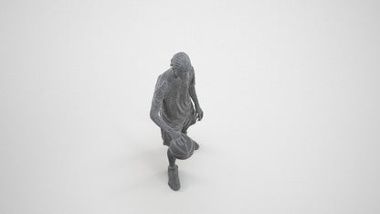 realistic 3D people boy sport kids, render-ready for V-Ray and Corona, FBX OBJ, wireframe three-quarter view