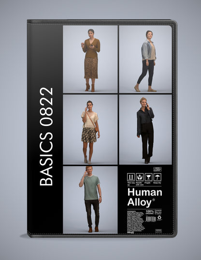 5 3D scanned people walking, photorealistic archviz pack for Enscape and SketchUp