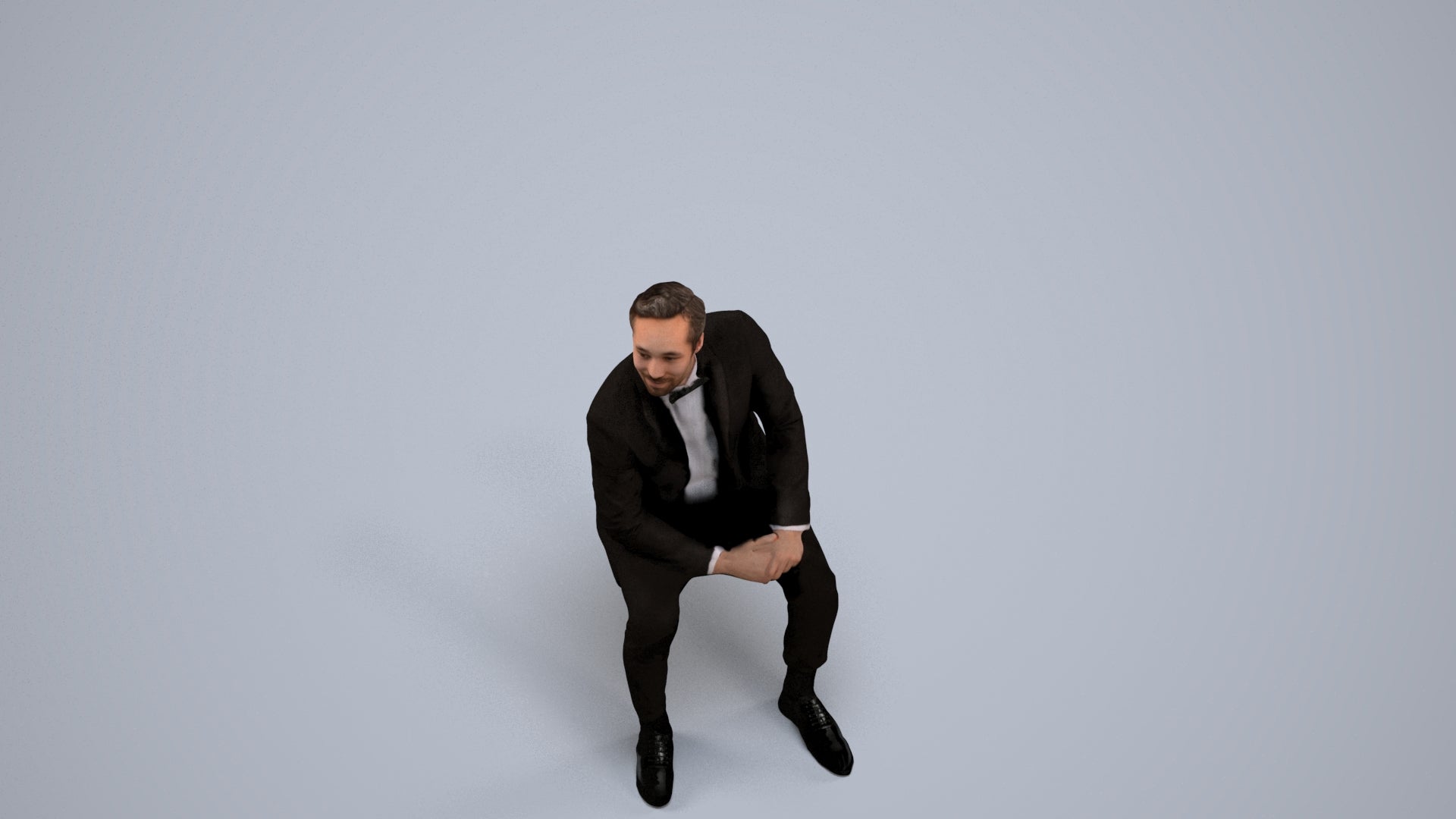 photogrammetry 3D man formal formalaffairs, realistic human model archviz FBX, back view render