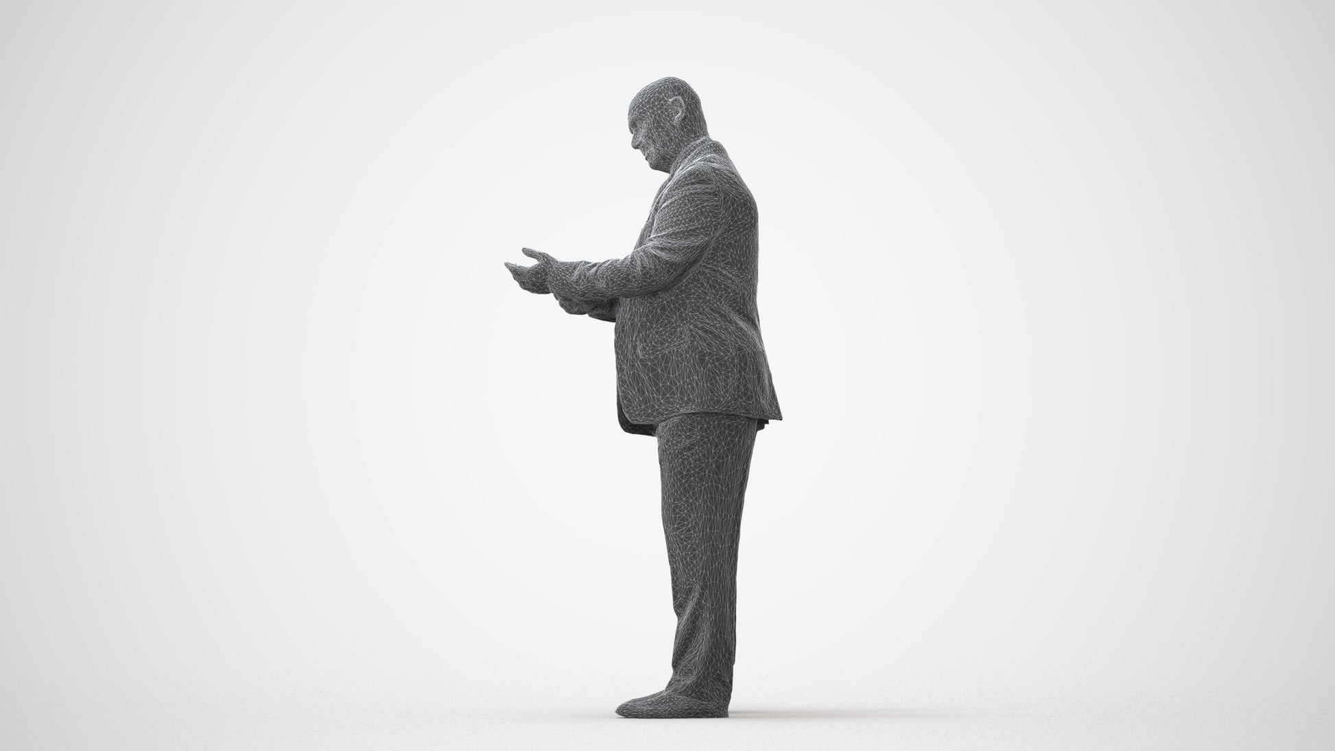 scanned 3D man business mix, photogrammetry people for Enscape and V-Ray, square thumbnail