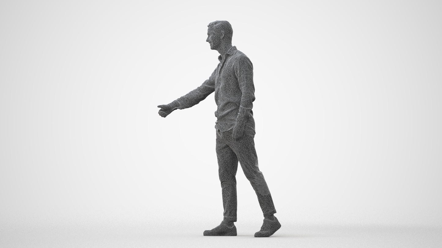 realistic 3D people man casual mix, render-ready for V-Ray and Corona, FBX OBJ, square thumbnail