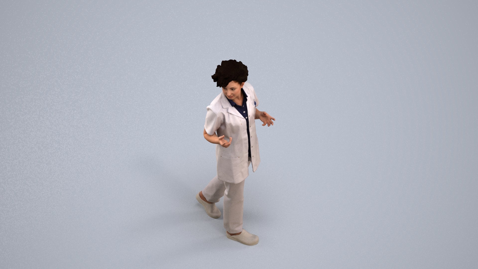 photogrammetry 3D woman medical, realistic human model archviz FBX, back view render