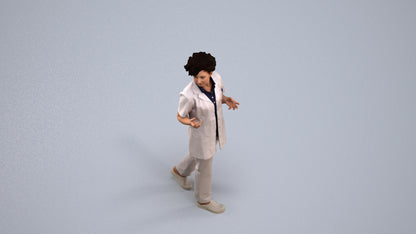 photogrammetry 3D woman medical, realistic human model archviz FBX, back view render