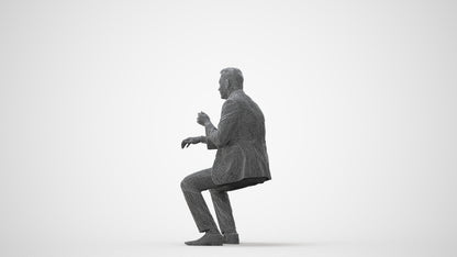 3D scanned man business, photorealistic archviz people for Enscape and SketchUp, square thumbnail