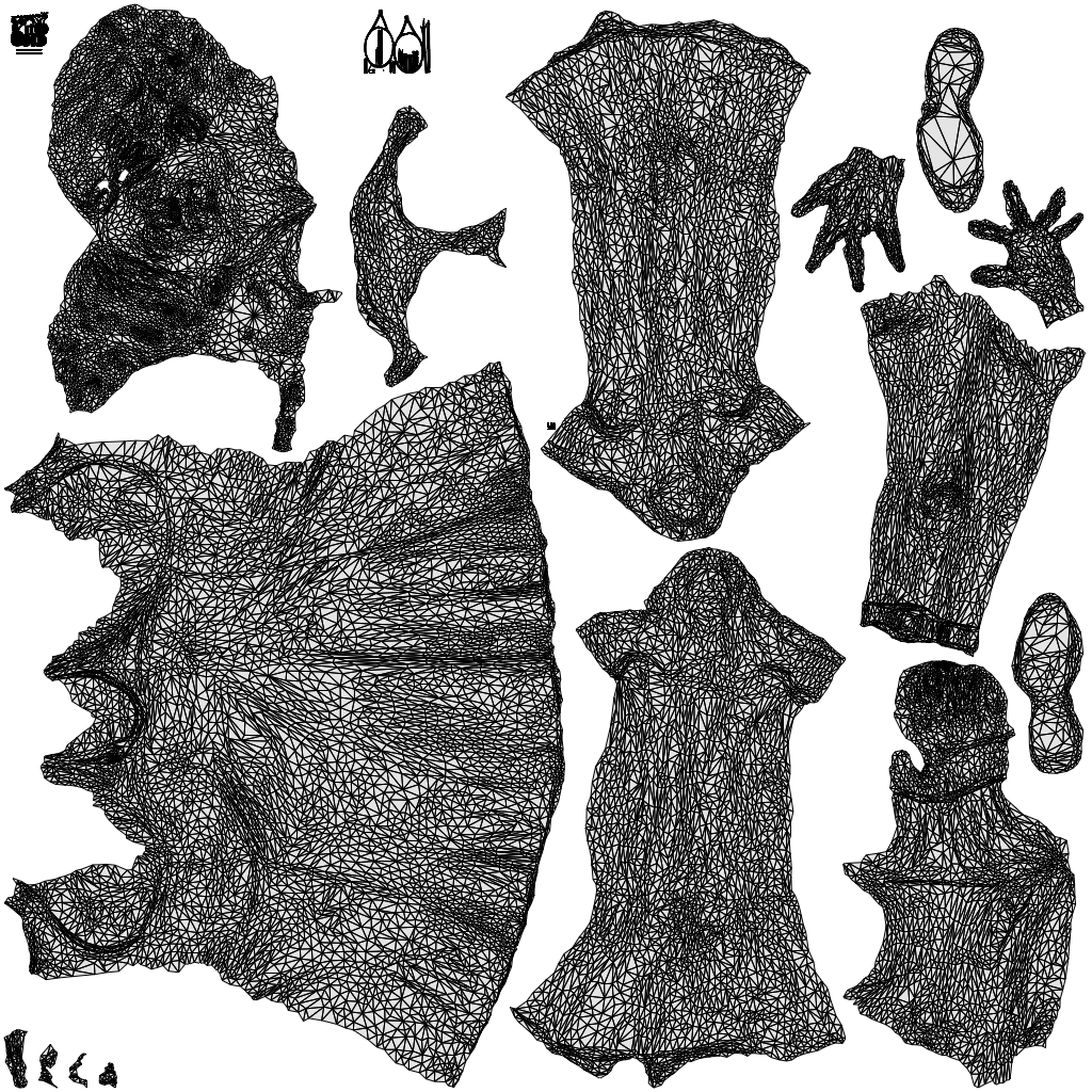 3D scanned woman sport, photorealistic archviz people for Enscape and SketchUp, wireframe top-down view