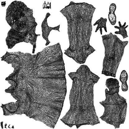 3D scanned woman sport, photorealistic archviz people for Enscape and SketchUp, wireframe top-down view