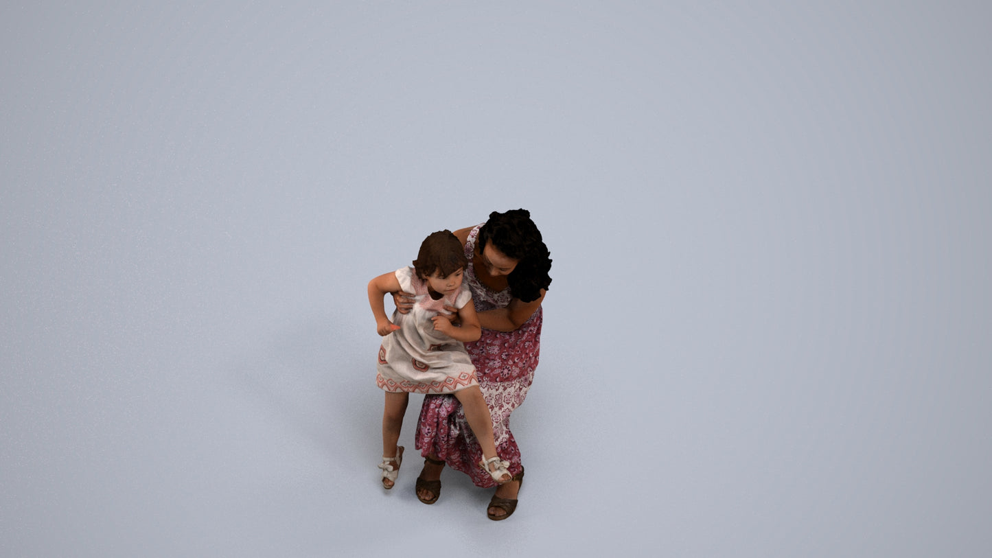 photogrammetry 3D boy casual kids, realistic human model archviz FBX, back view render