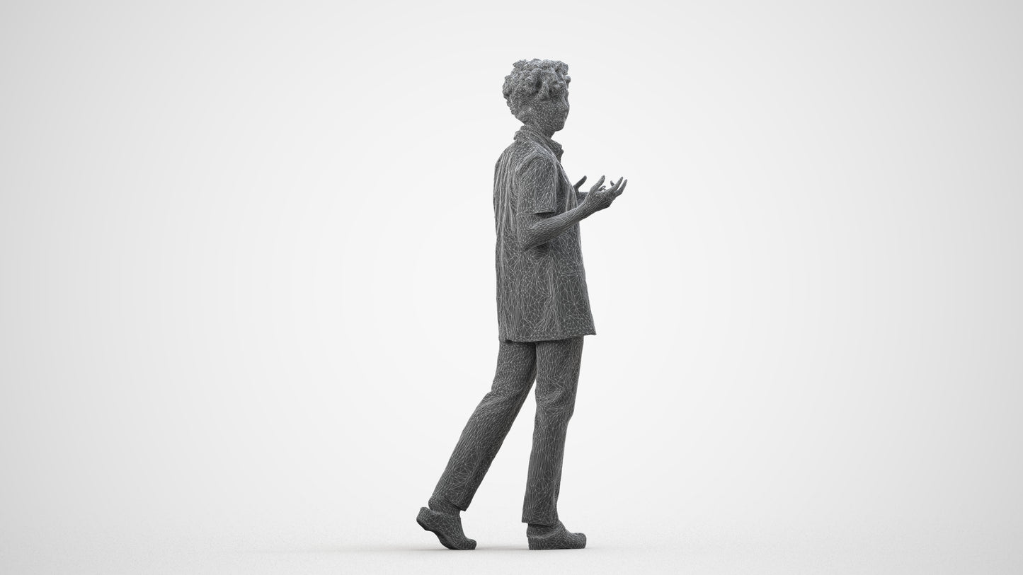 photogrammetry 3D woman medical, realistic human model archviz FBX, wireframe side view