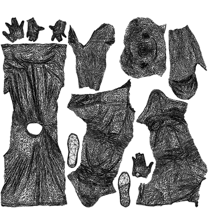 realistic 3D human man casual walking, archviz people FBX OBJ for Blender, wireframe top-down view