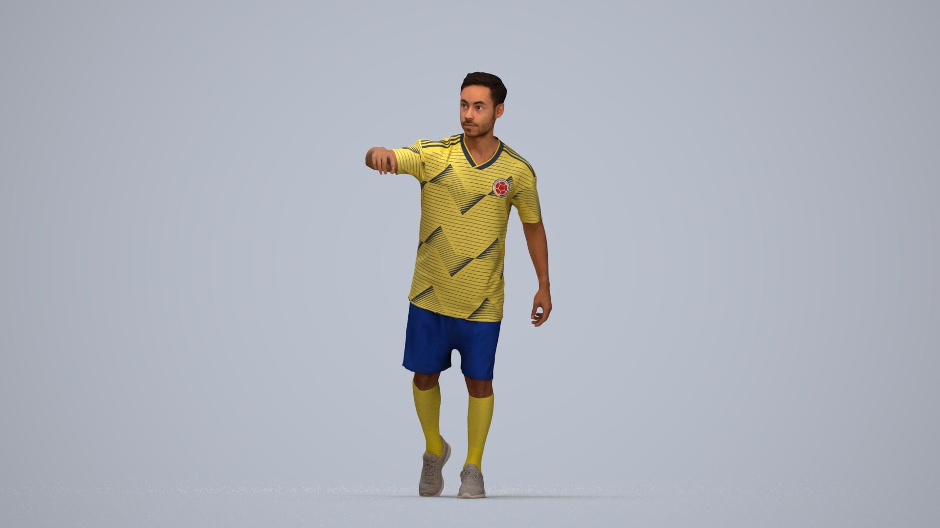 realistic 3D people man sport, render-ready for V-Ray and Corona, FBX OBJ, top-down view render