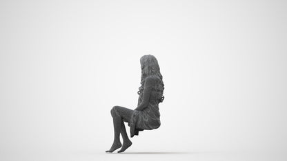 3D people model woman pool, scanned human for 3ds Max rendering, square thumbnail