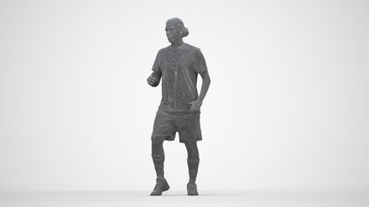 realistic 3D human man sport, archviz people FBX OBJ for Blender, wireframe back view