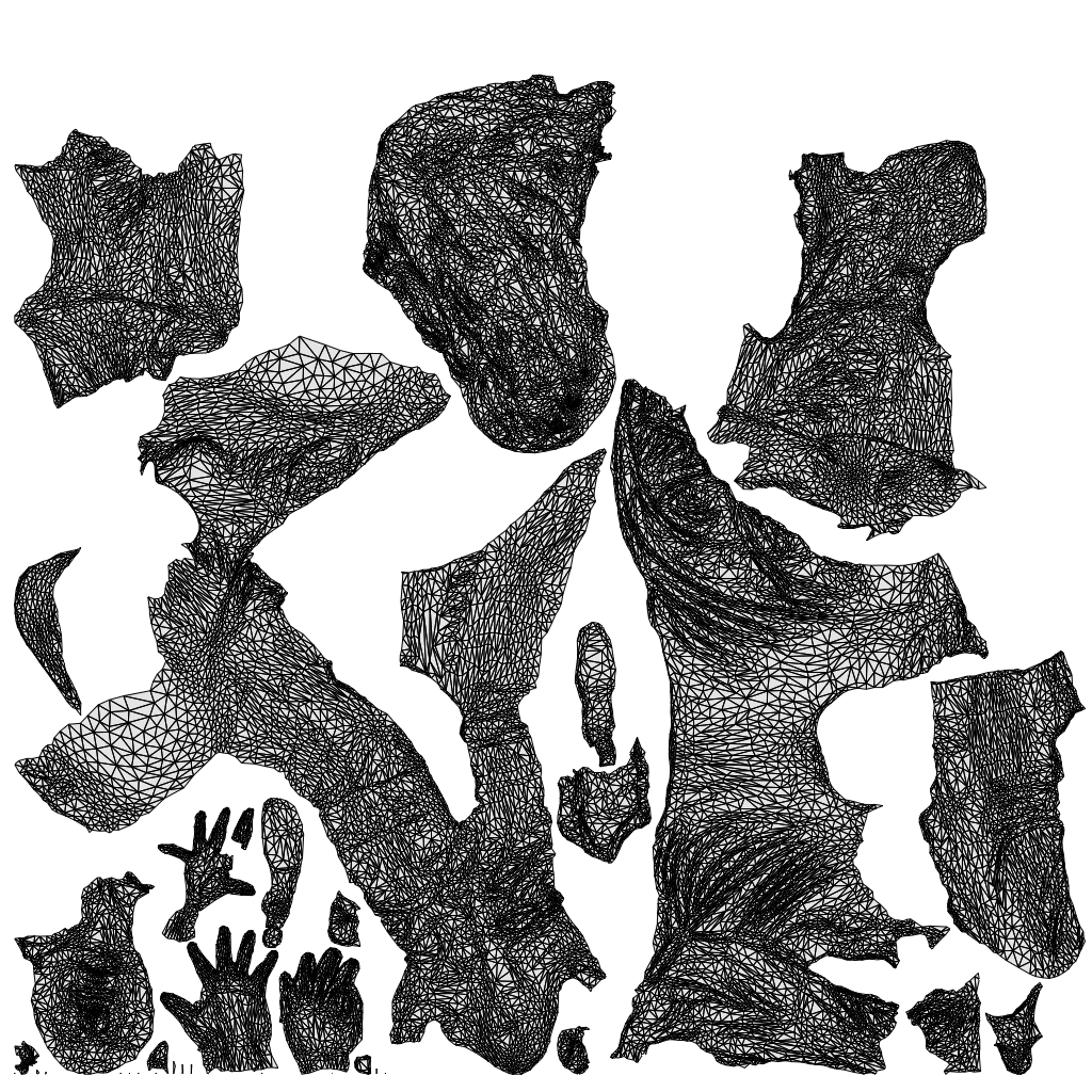 3D human model woman casual sitting, photogrammetry scanned person for archviz, wireframe top-down view