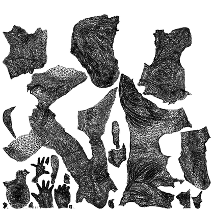 3D human model woman casual sitting, photogrammetry scanned person for archviz, wireframe top-down view