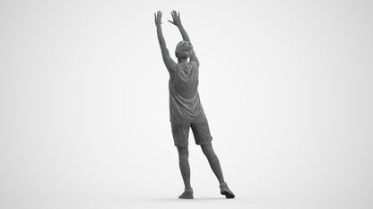 3D people model woman sport, scanned human for 3ds Max rendering, wireframe front view