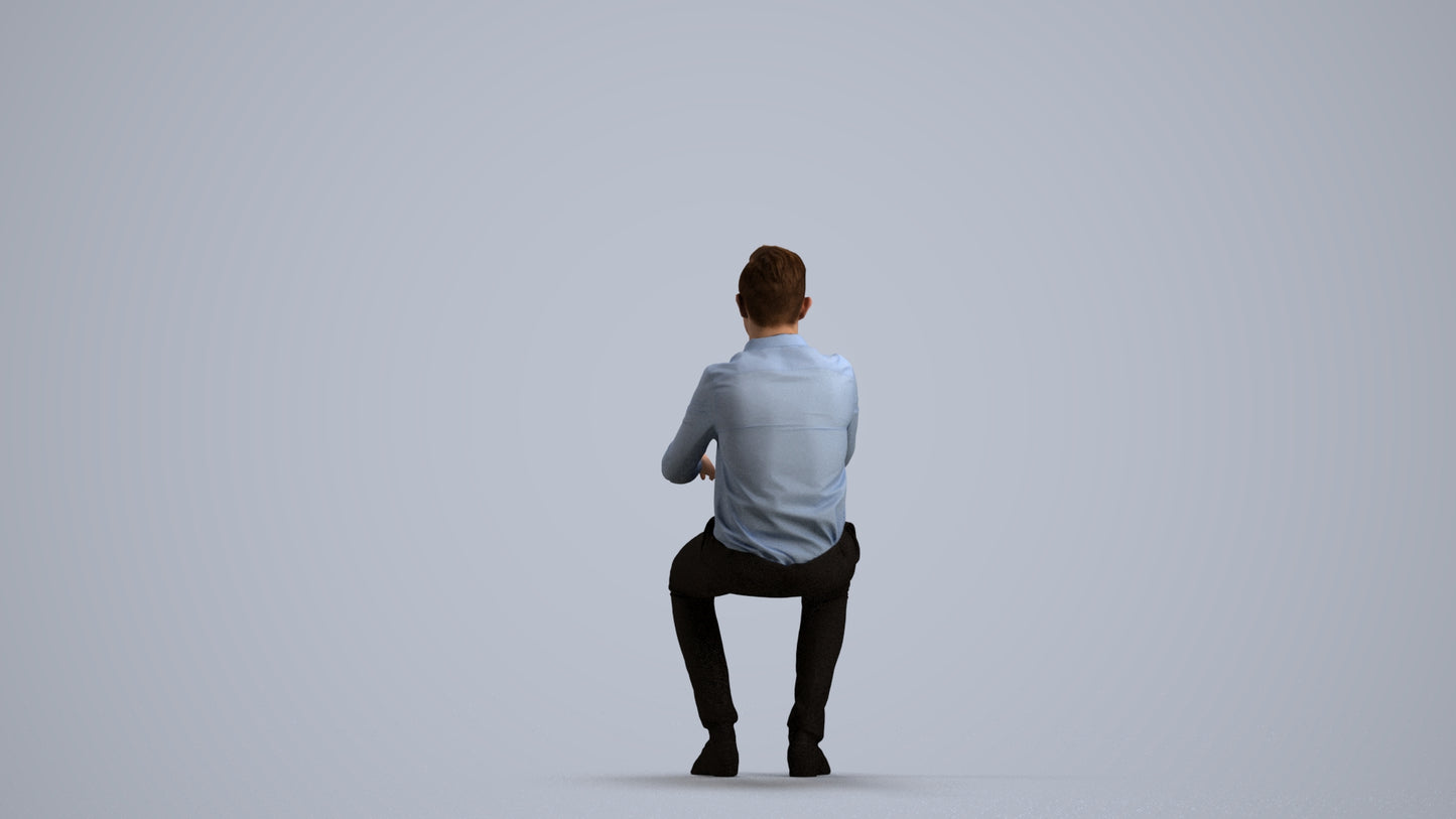 realistic 3D human boy kids, archviz people FBX OBJ for Blender, front view render