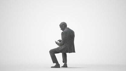 photogrammetry 3D man business, realistic human model archviz FBX, square thumbnail