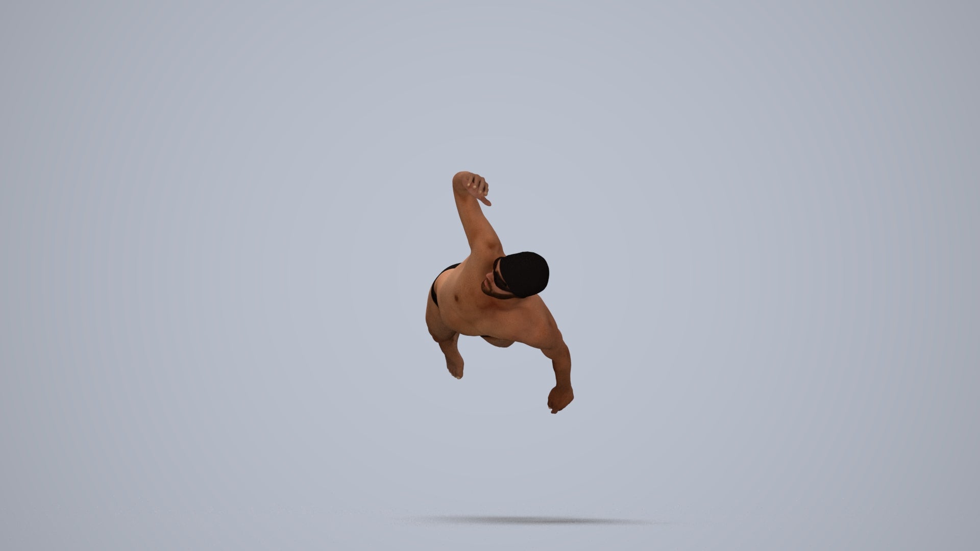 realistic 3D people man sport pool, render-ready for V-Ray and Corona, FBX OBJ, top-down view render