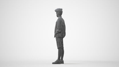 scanned 3D boy casual kids, photogrammetry people for Enscape and V-Ray, square thumbnail