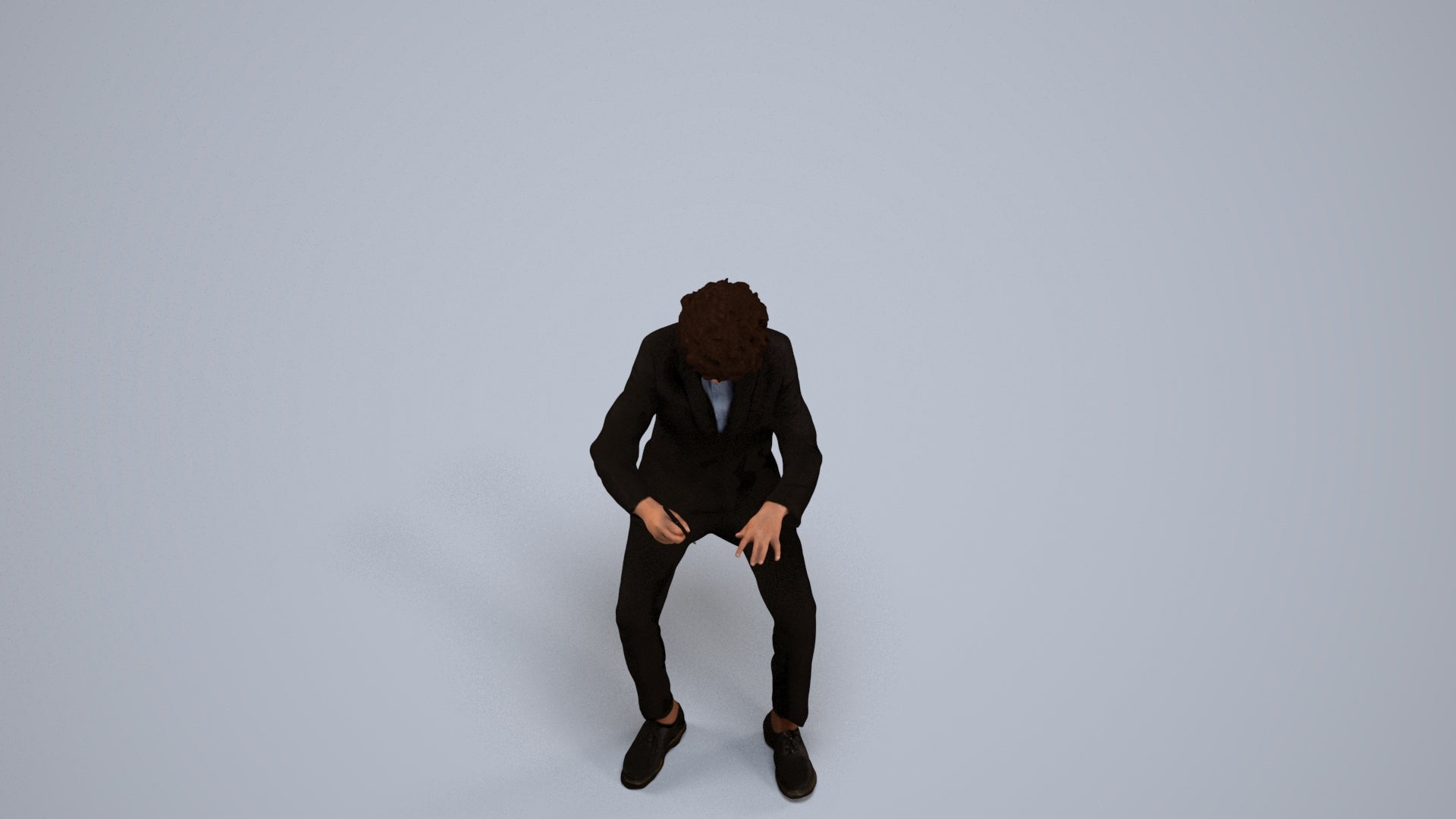 3D human model boy kids, photogrammetry scanned person for archviz, back view render