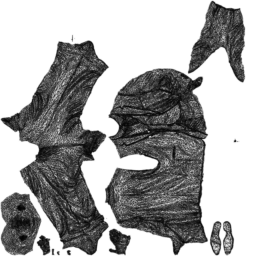 3D people model man business, scanned human for 3ds Max rendering, wireframe top-down view