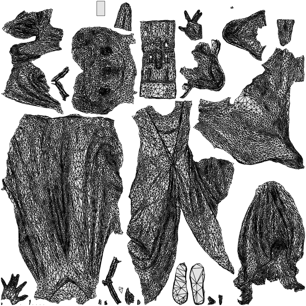 3D human model woman standing, photogrammetry scanned person for archviz, wireframe top-down view