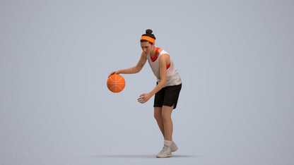 realistic 3D human woman sport, archviz people FBX OBJ for Blender, standing pose render