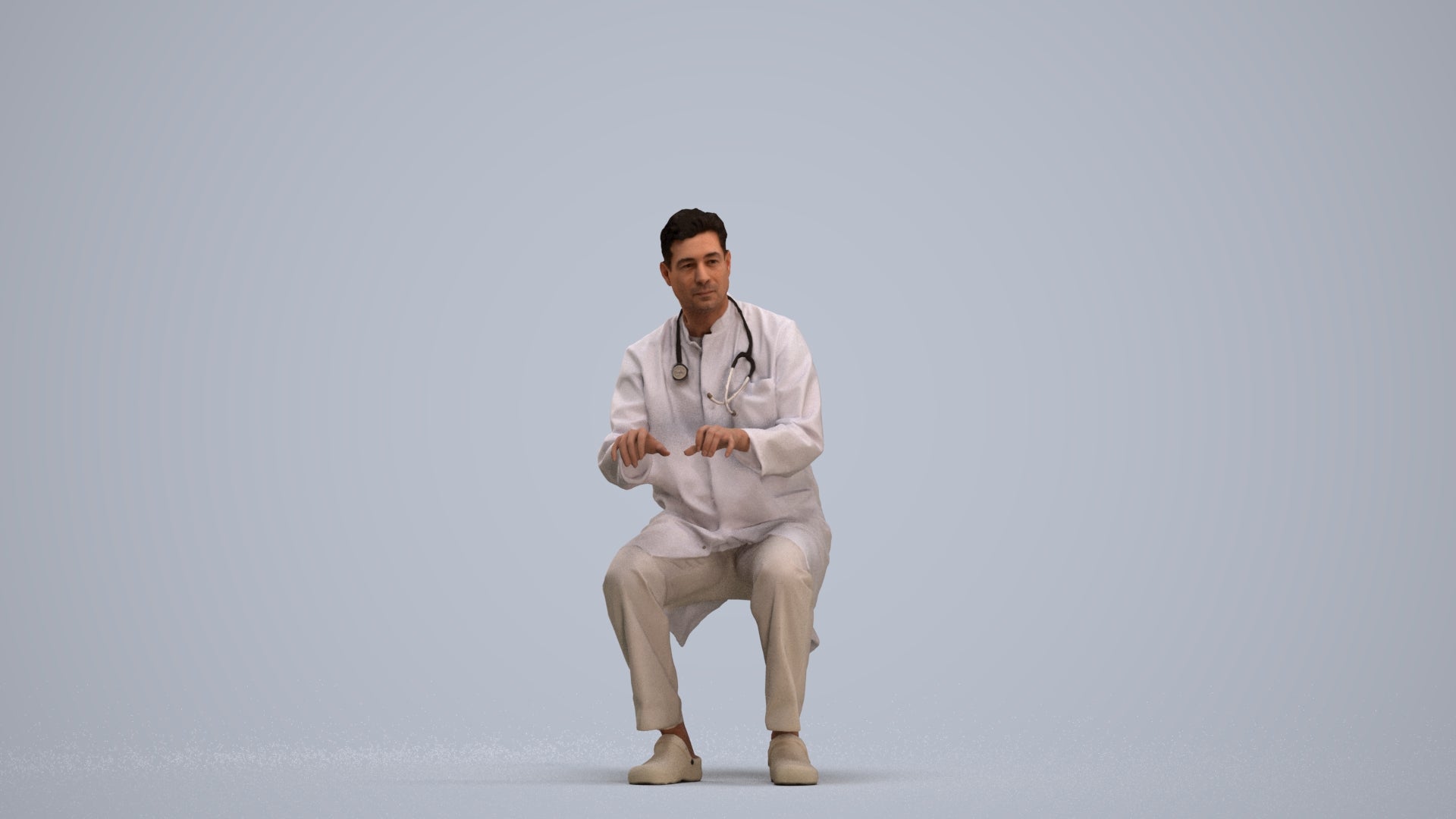 photogrammetry 3D man medical, realistic human model archviz FBX, standing pose render