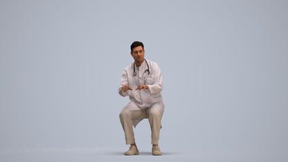 photogrammetry 3D man medical, realistic human model archviz FBX, standing pose render