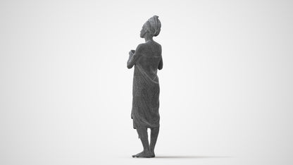 scanned 3D woman standing, photogrammetry people for Enscape and V-Ray, square thumbnail